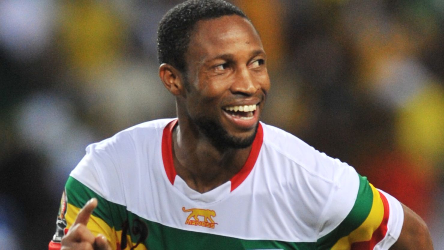 Seydou Keita celebrates converting the winning penalty as Mali reached the Africa Cup of Nations semifinals.