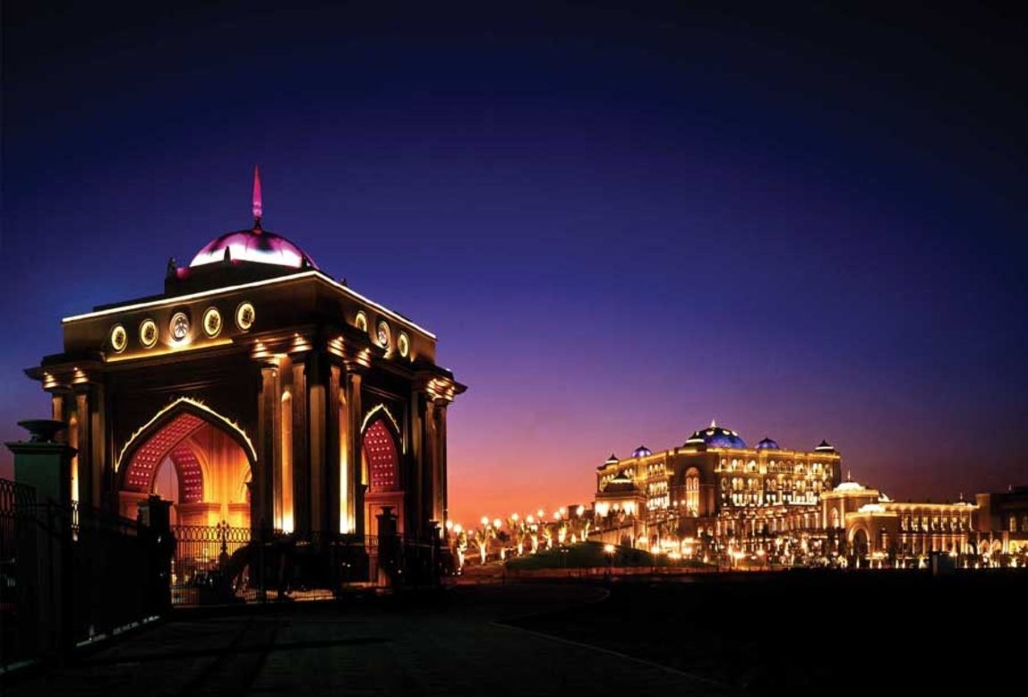 The spectacular Emirates Palace Hotel was built to show off the country's rich architectural heritage.