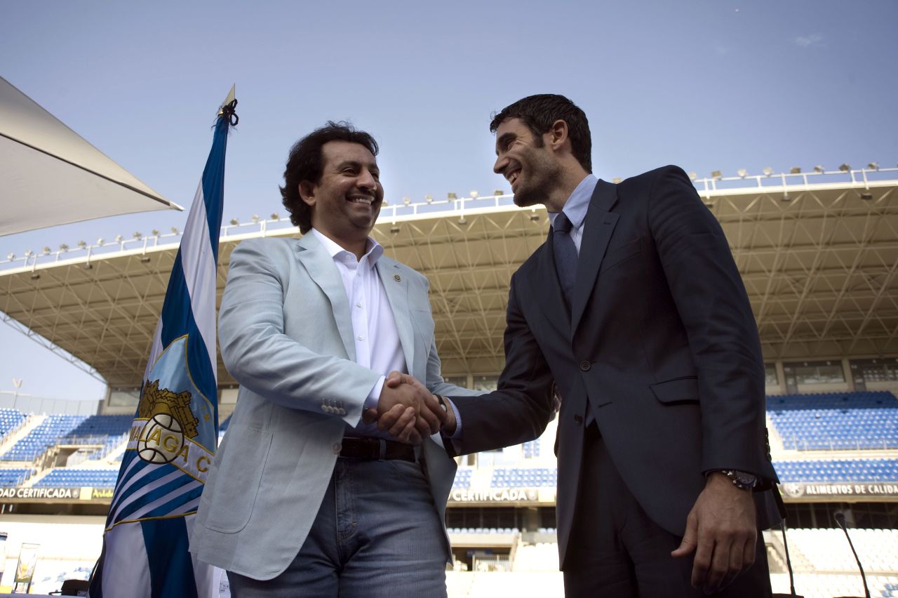Sheikh Abdullah Bin Nassar Al-Thani (left), a member of the Qatari royal family, bought Spanish club Malaga for €36 million ($48 million) in June 2010. The investment brought with it a place in this season's UEFA Champions League. Malaga went on to reach the quarterfinals. 