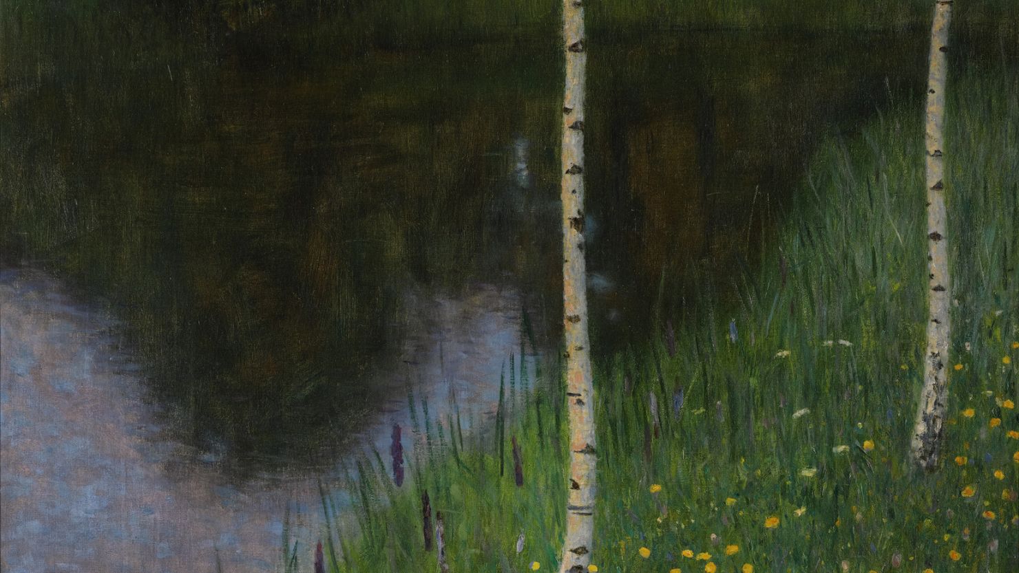"Lakeshore with birches," Gustav Klimt, 1901.       