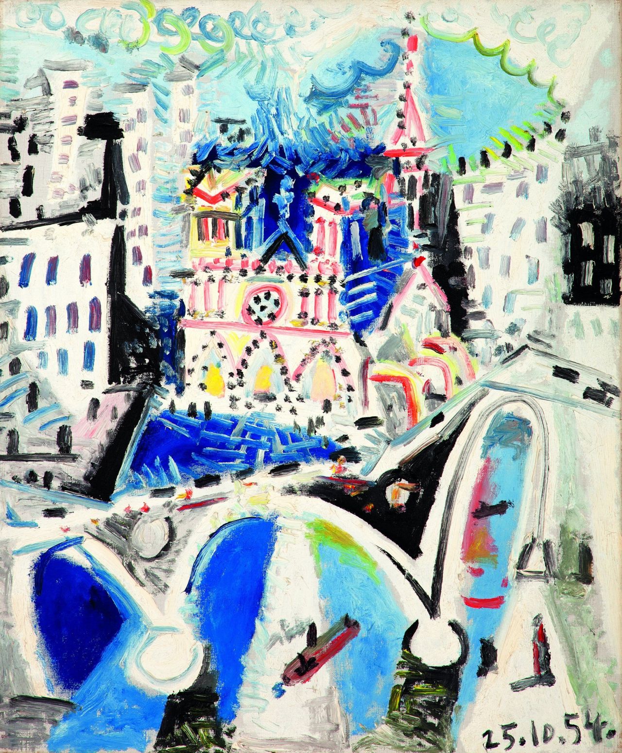 "Notre-Dame de Paris," by Pablo Picasso, 1954, also sold at Bonhams for $1.4 million.