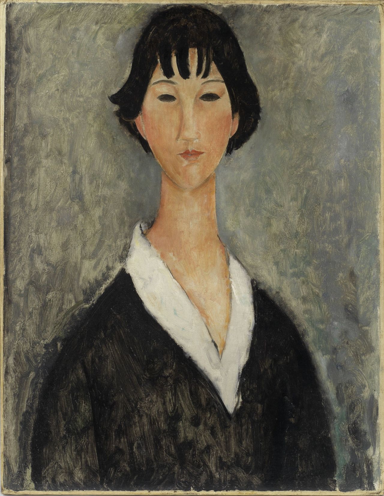 "Jeune fille aux cheveux noirs," by Amedeo Modigliani, circa 1918-1919, sold at Bonhams in London Tuesday for $1.3 million.