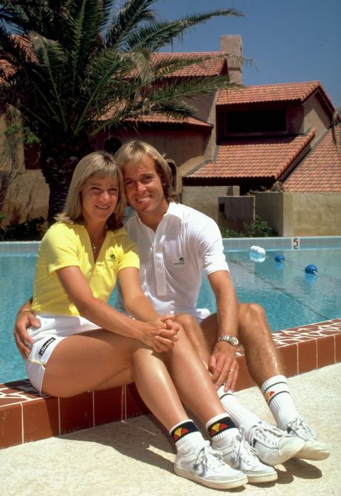 After her split with Connors in 1974, 18-time grand slam winner Evert married British tennis pro John Lloyd in 1979, the same year he reached the Australian Open final. Evert's alleged affair with late British pop star Adam Faith threatened to derail their marriage. They reconciled, but then divorced in 1987.