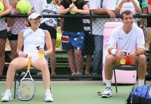 Former women's No. 1 Hingis became engaged to Stepanek in 2006 but a year later the couple announced through the ATP Tour they had split. Hingis, who won five grand slam titles, retired in 2007 after testing positive for cocaine during Wimbledon. Stepanek married fellow Czech Nicole Vaidisova in July 2010.