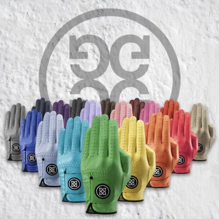 A colored glove for every occasion from G/FORE. These eye-catching designs, which come in 18 colors, were created by avid golfer Mossimo Giannulli.
