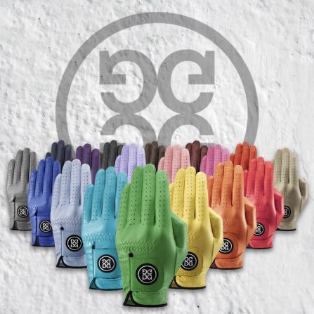 A colored glove for every occasion from G/FORE. These eye-catching designs, which come in 18 colors, were created by avid golfer Mossimo Giannulli.
