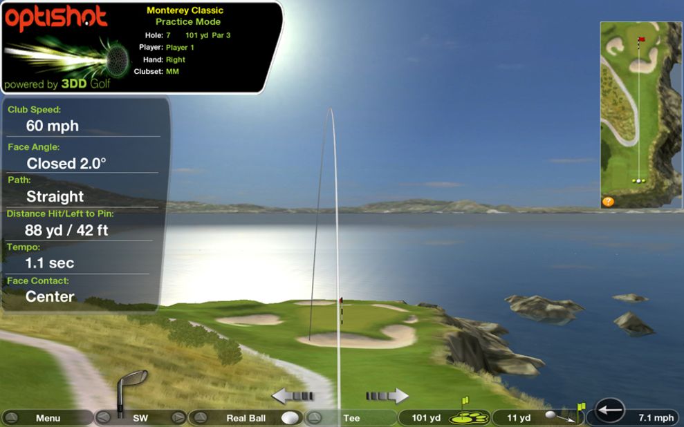 This new at-home simulator means players can use their own clubs to take on their friends or test themselves on replicas of major championship venues and other world-famous courses. 