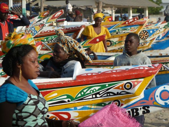 The traditional fishing boats are colorfully designed and hand-painted by the local fishing community. 