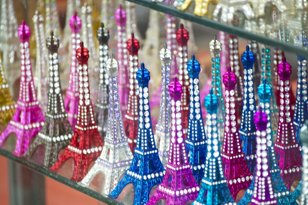 "Visiting Paris for the first time, my wife and I stopped in a gift shop near the Eiffel Tower, where these brightly colored souvenirs caught my eye" Thomas Toerpe said of his photo.  