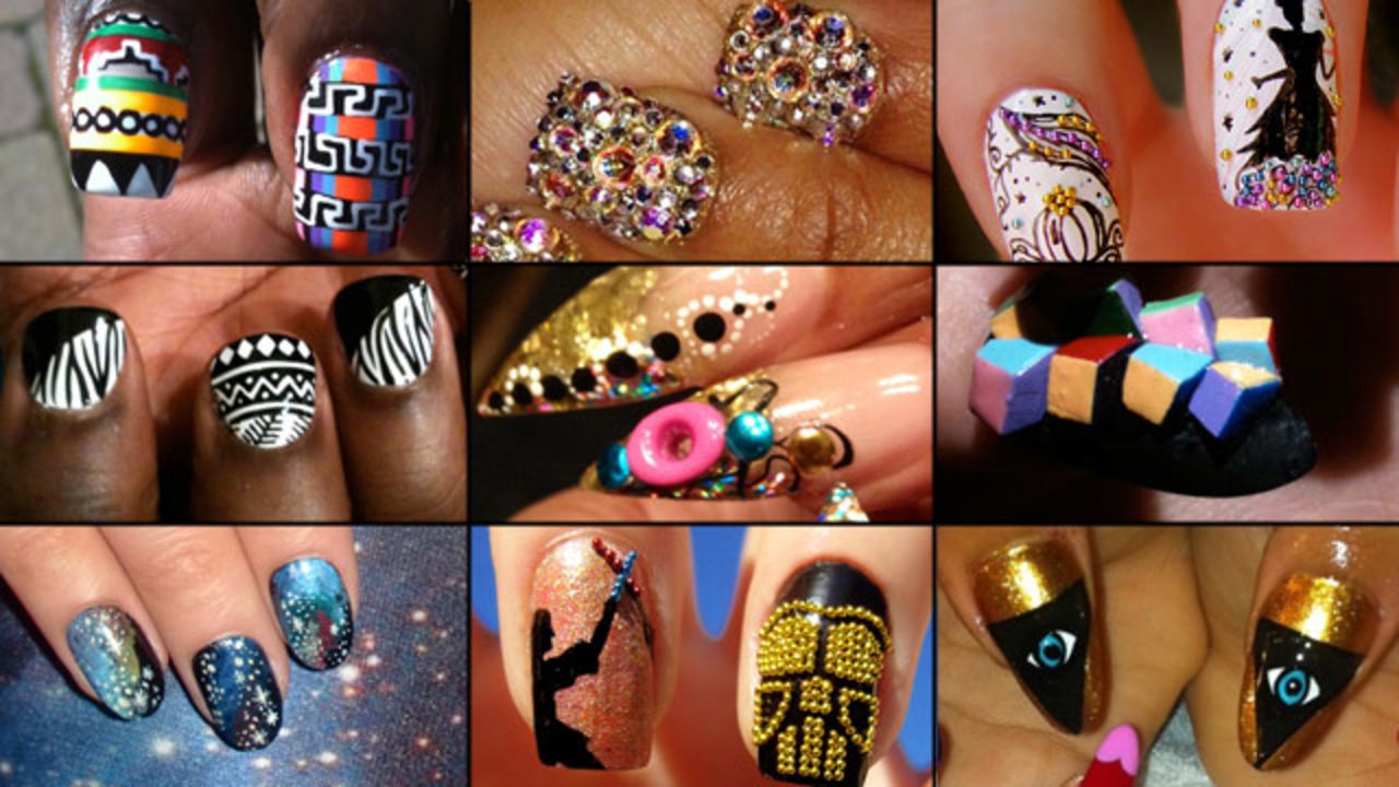 Black Stars With Nail Polish - On main street and the runway, nail art is the new lipstick | CNN