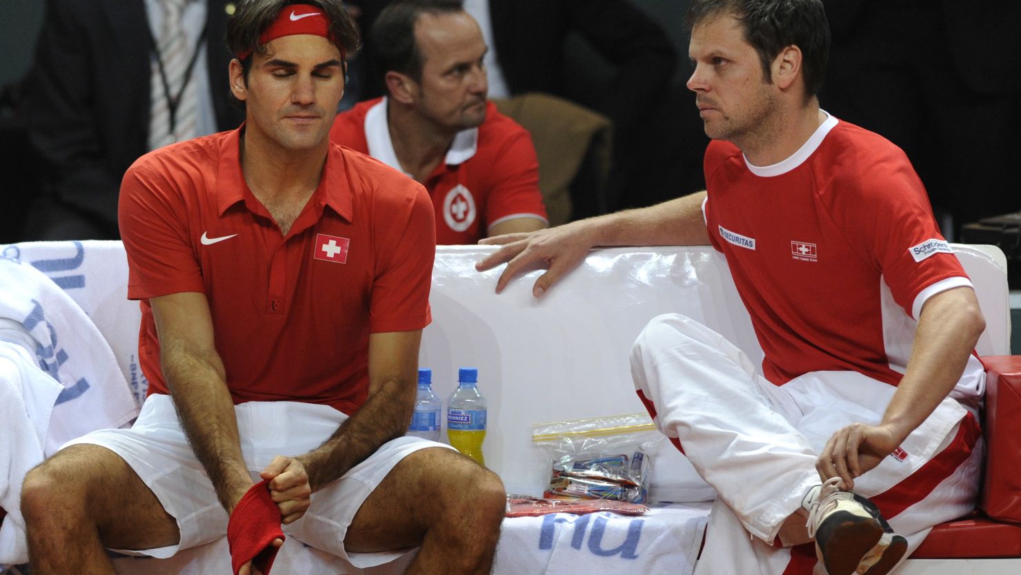 Roger Federer has endured a miserable two days losing his singles match on Friday and a doubles match on Saturday.