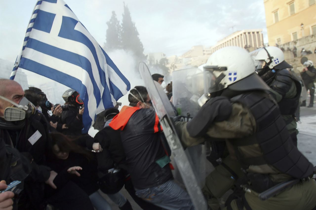Violent protests erupted in <strong>Greece</strong> after the country introduced harsh austerity measures in return for a government bailout. It took two elections this summer to <a href="http://www.cnn.com/2012/06/20/world/europe/greece-election/index.html">form a coalition government</a> that must lift the country from its crippling debt.