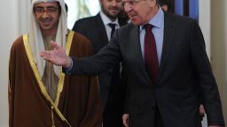 Russia's and United Arab Emirates' Foreign Ministers met in Moscow to discuss the Syria crisis.