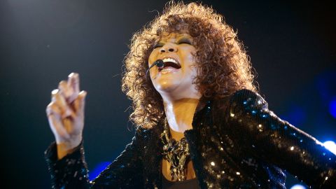 Whitney Houston performs at the O2 Arena on April 25, 2010 in London.