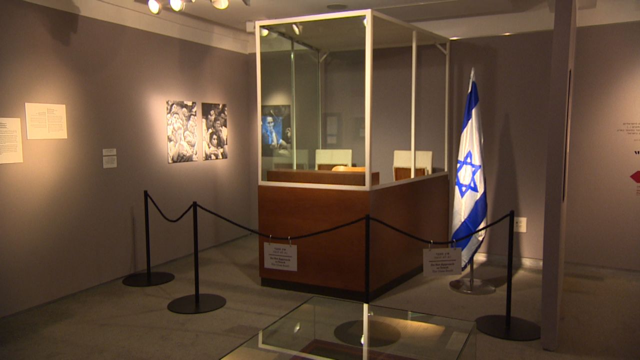 The bullet proof booth where Adolf Eichmann sat during his trial in Jerusalem. During nine months of testimony, the world was astounded by the personal testimony of 120 witnesses (99 of them Holocaust survivors).