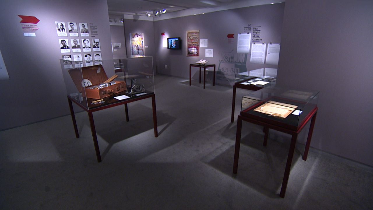 Exhibit at the Museum of the Jewish People "Operation Finale: The Story of the Capture of Eichmann." To bring Adolf Eichmann to justice, 11 agents traveled to Argentina, where Eichmann was thought to be hiding.