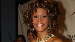 Singer Whitney Houston poses backstage at the VH1 Divas Duets, a concert to benefit the VH1 Save the Music Foundation held at the MGM Grand Garden Arena on May 22nd, 2003 in Las Vegas, Nevada.