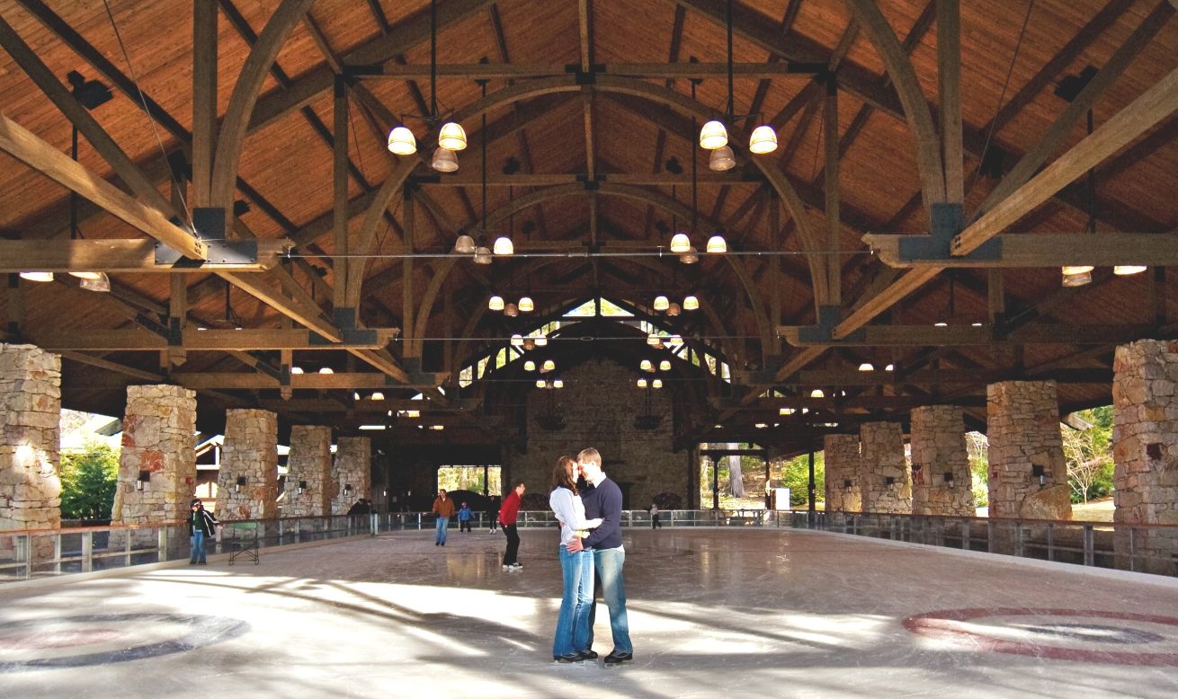 Ice skating is included in the Mohonk Mountain House package.