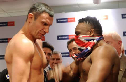 Chisora had sparked controversy when he slapped Klitschko at the weigh-in ahead of their fight, and spat water at the Ukrainian's fellow world champion brother Wladimir. He subsequently lost his boxing license.