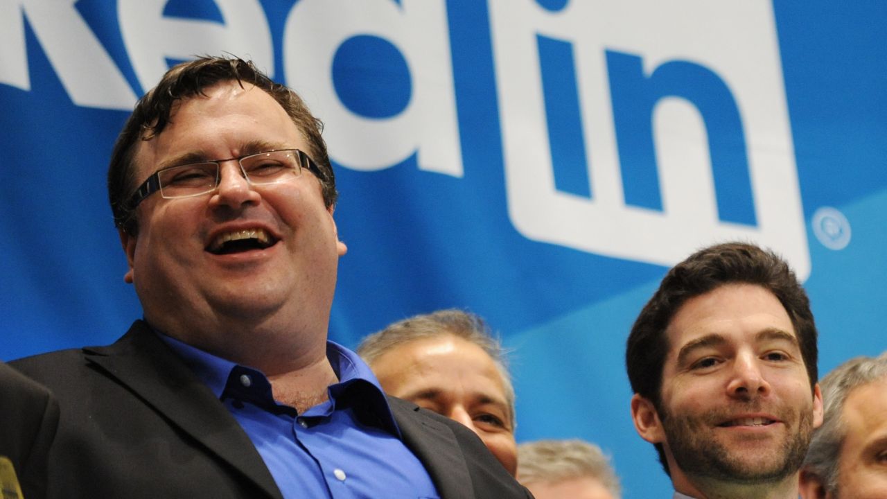Hoffman co-founded LinkedIn, which was bought by Microsoft in 2016.