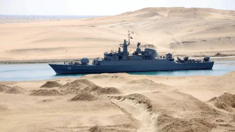 Iranian patrol frigate Alvand transits through the Suez Canal in this file picture dated February 22, 2011. 