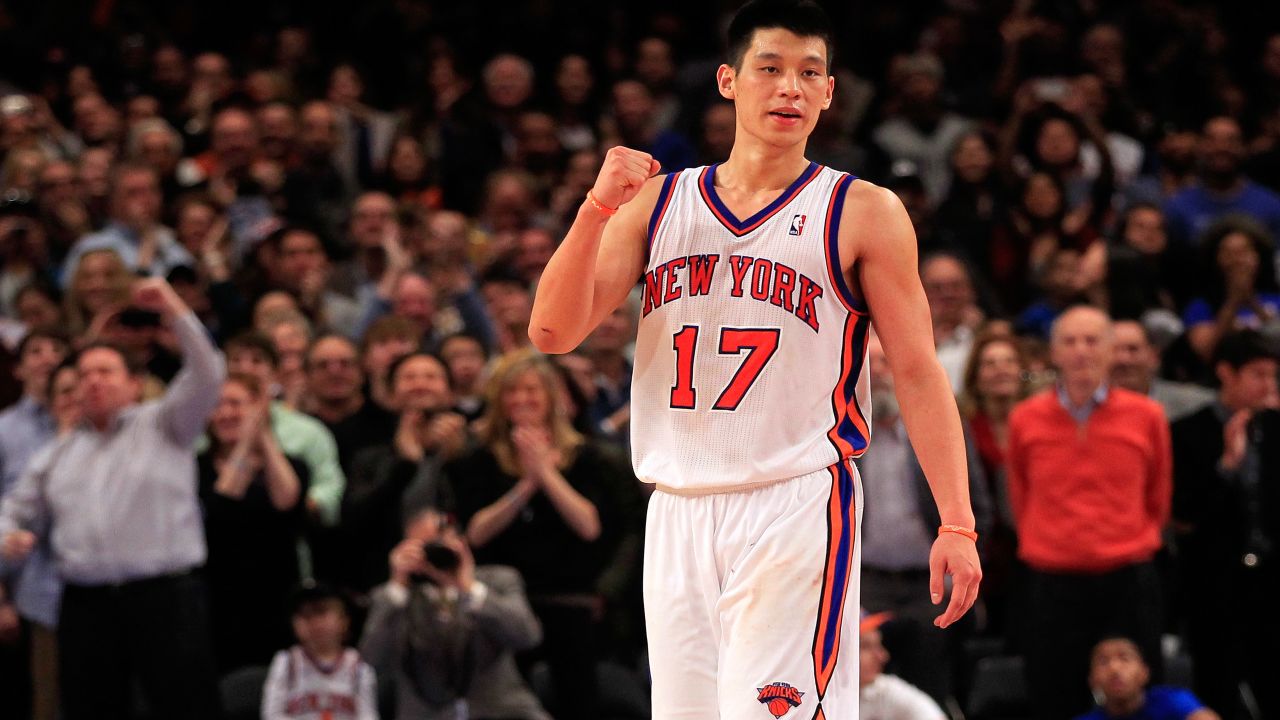 Jeremy Lin of the New York Knicks reacts during the game against the Dallas Mavericks Sunday in New York. 