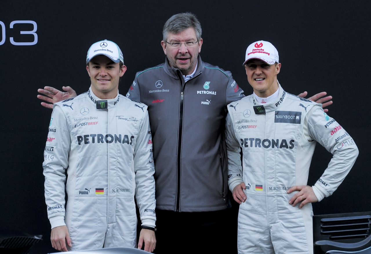 Team principal Ross Brawn worked with Schumacher at Italian marque Ferrari, where they won multiple world championships together.