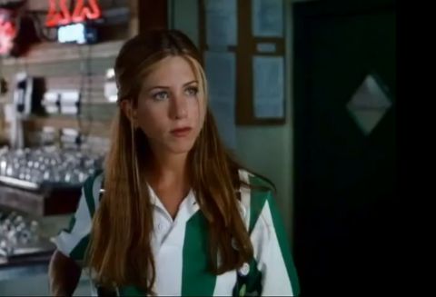 Aniston received critical acclaim for her role in "Office Space." In the film she plays Joanna, a waitress who is frustrated with her job and the restaurant's management. 