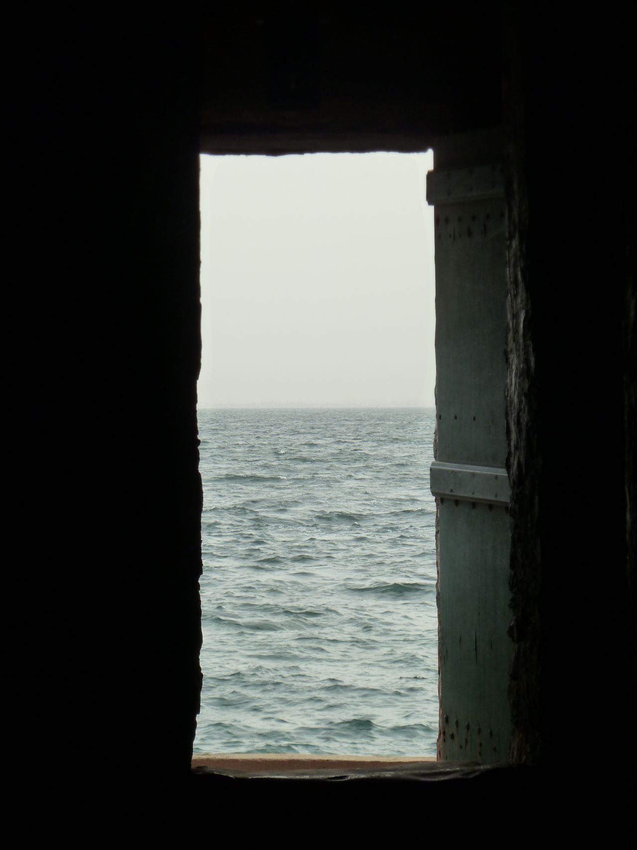 The 'door-of-no-return' was the last step on African soil slaves would see, a wooden plank lead them from here to a slave ship.