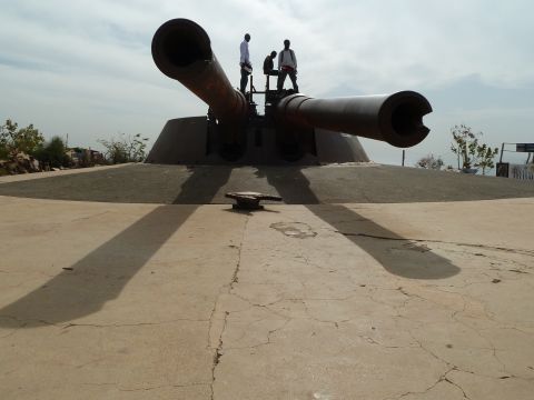 French cannons atop Gorée Island. 