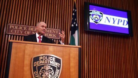 NYPD Commissioner Raymond Kelly speaks at police headquarters on January 27. 
