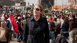 A handout picture obtained in London on February 22, 2012, from British newspaper the Sunday Times shows war correspondent Marie Colvin in Cairo, Egypt. 