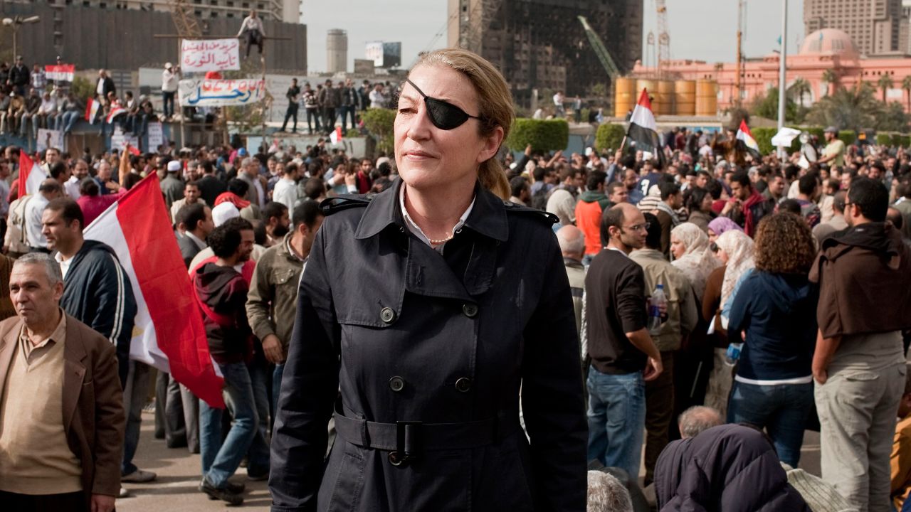 A handout picture from British newspaper the Sunday Times shows war correspondent Marie Colvin in Cairo, Egypt. 