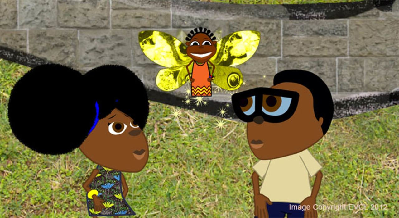 Nigerian cartoon "Bino and Fino" tells the story of a brother and sister who live with their grandparents in an unnamed African city. 