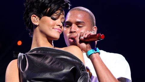 Rihanna and Chris Brown performed together in December 2008 when they were a couple.