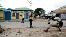 Hard-line Islamist fighters exchange gun fire with Somalian military forces in Mogadishu in the summer of 2009. Somalia has been without any functioning government since 1991 -- perfect territory for different militia and factions to fight over the bones of the old state.