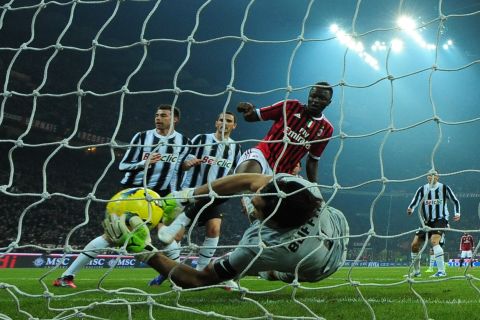 Two seasons ago, in an important match in Italy's Serie A league, Milan's Sully Muntari appeared to score against Juventus. However, Juve goalkeeper Gianluigi Buffon pushed the ball out of the net and no goal was awarded. 