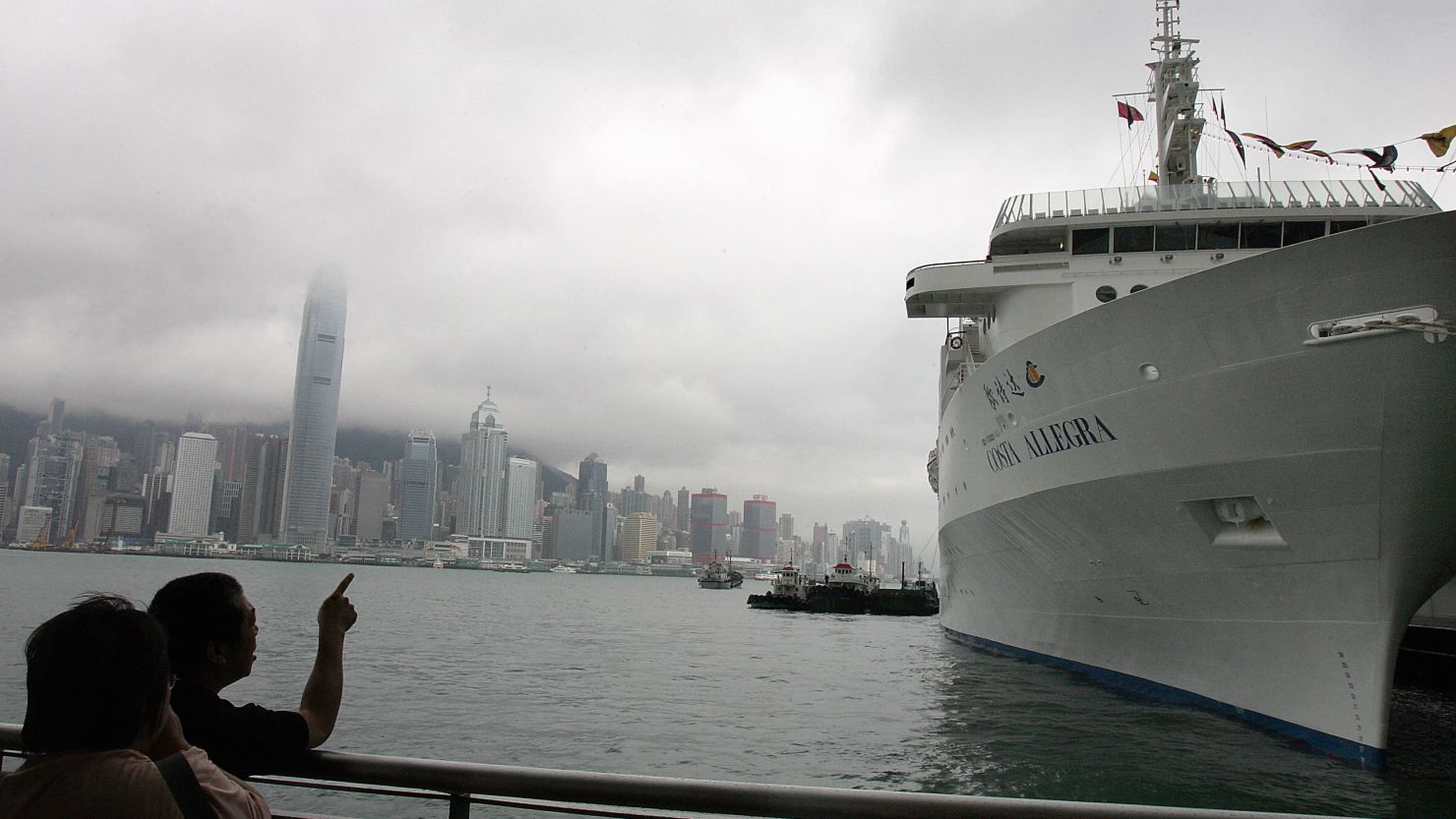 The Costa Allegra berthed in Hong Kong prior to its maiden voyage to Mumbai, India on May 29, 2006.