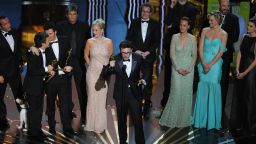The cast of "The Artist" wins best picture at the 84th Academy Awards