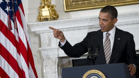 President Barack Obama addressed the nation's governors at a White House luncheon Monday. 
