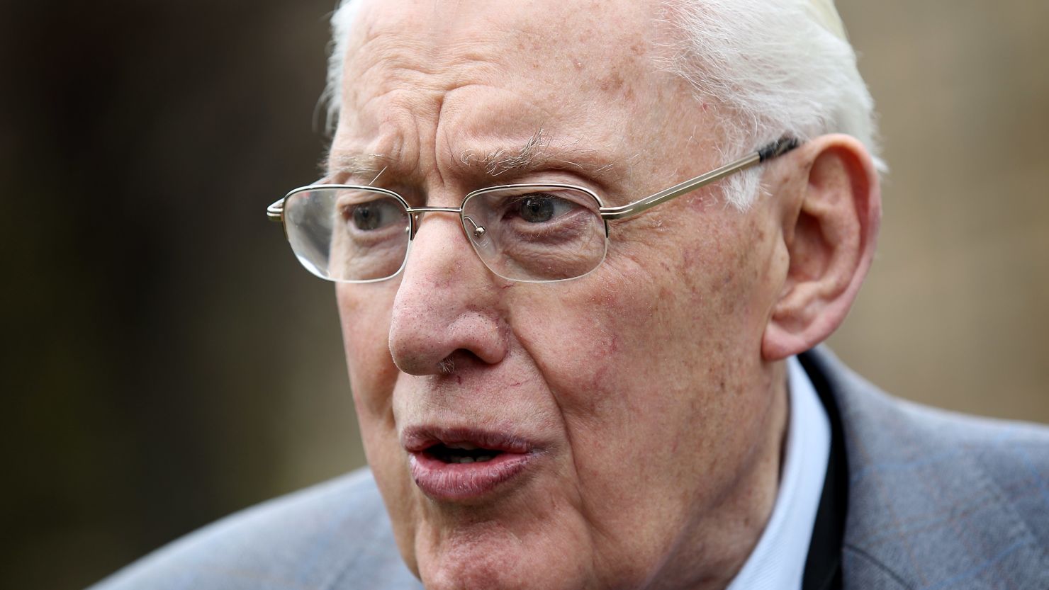 Ian Paisley speaks to the press on College Green on March 24, 2010 in London, England. 