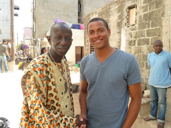 Doudou N'Diaye Rose with CNN's Errol Barnett.