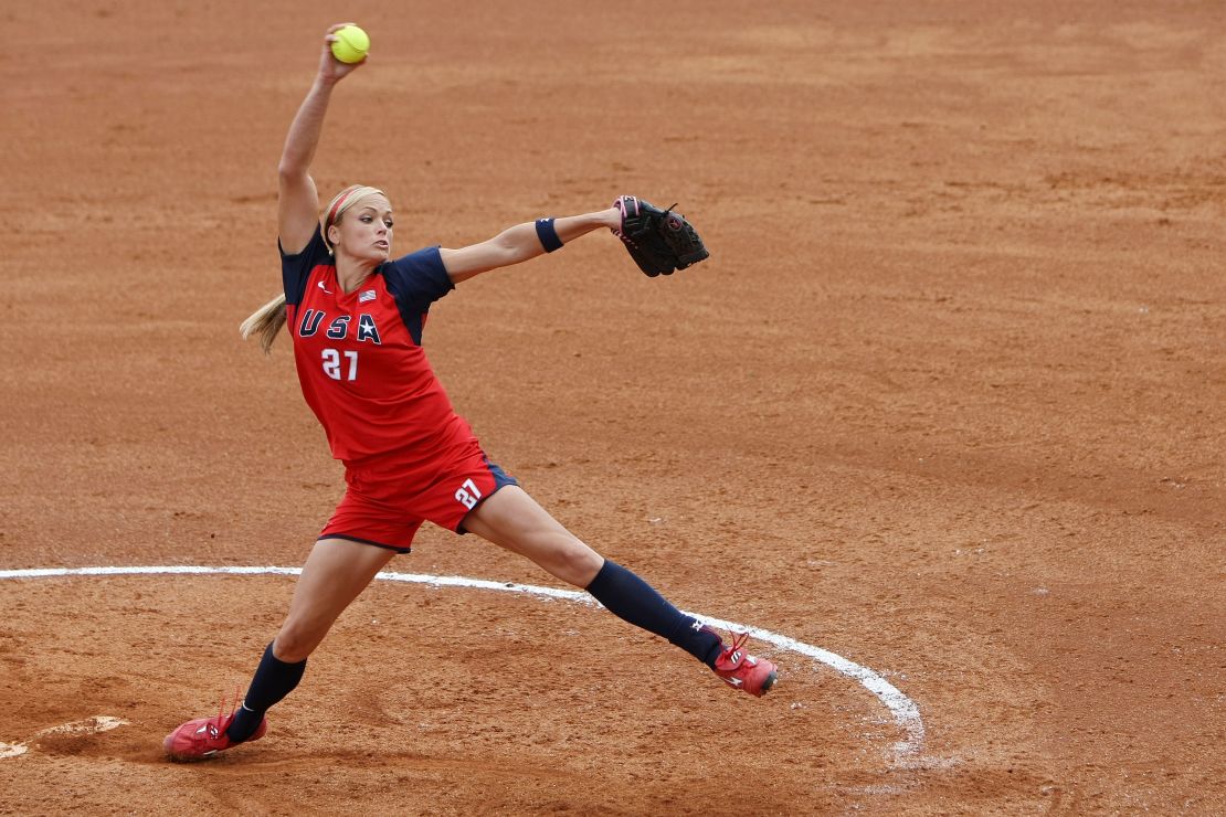 Finch pitches on Day 8 of the Beijing 2008 Olympic Games on August 16, 2008 in China.