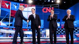 Ron Paul, Rick Santorum, Mitt Romney and Newt Gingrich (L-R) are all hoping for big wins on Super Tuesday.