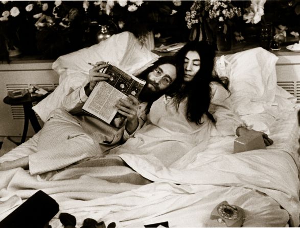 John Lennon and Yoko Ono wrote and recorded "Give Peace A Chance" in 1969 during a "bed-in" at the Fairmont Queen Elizabeth.