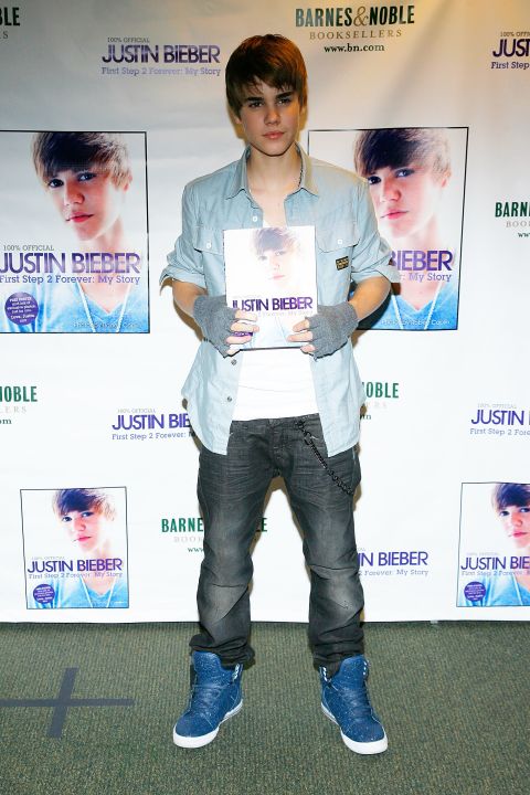 At 16, Bieber was already an author. Here he promotes his book, "First Step 2 Forever: My Story," at a New York bookstore in November 2010.