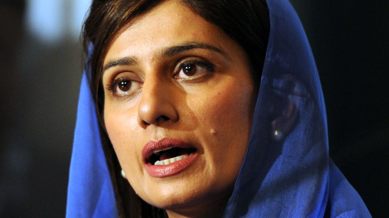 Pakistan's Foreign Minister Hina Rabani Khar announces the construction of a natural gas pipeline to Iran on March 1, 2012.