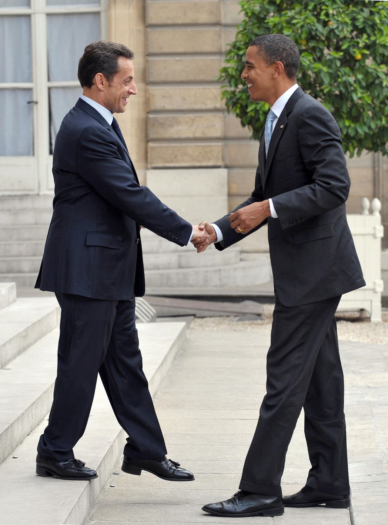 After years of the stuffy Jacques Chirac, the French elected the fresher Sarkozy as president -- but Obama remains a step above, and not only in "coolitude."