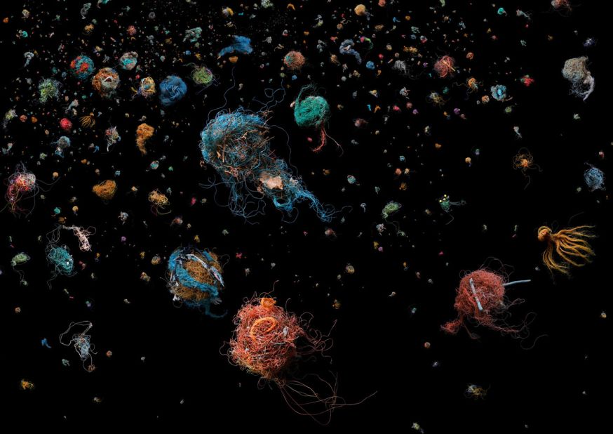 Artist and photographer Mandy Barker has created a series of images, dubbed "SOUP," that highlight the mass accumulation of discarded plastic and debris in an area of The North Pacific Ocean known as The Garbage Patch. 