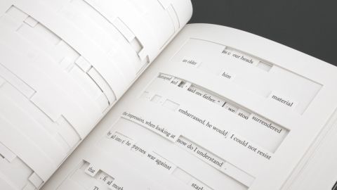 Foer conceptualized "Tree of Codes," in which he took a short story by Bruno Schulz and cut words out of it.